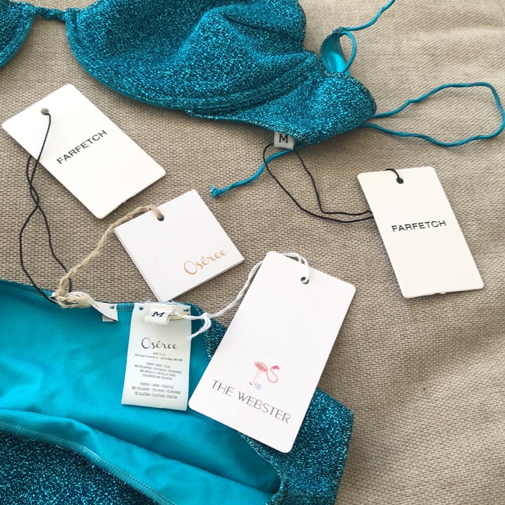 UNWORN Oséree blue sparkle bikini medium NWT - Picture 8 of 13